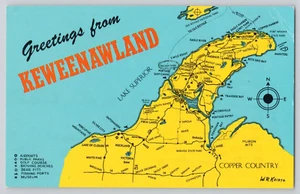 Postcard Greetings From Keweenawland, Michigan - Picture 1 of 2