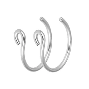 2Pcs 20G C-Shape Nose Ring 316L Steel Lip Cartilage Helix Tragus Hoop Earrings - Picture 1 of 42