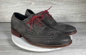 Cole Haan Air Colton elegante Schuhe Herren 9,5 grau Wildleder Budapester Oxford-Schuhe C09579 - Bild 1 von 13
