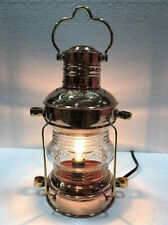 14" Nautical Ship Boat Lamp Maritime Vintage Copper Brass Electric Lantern Gift