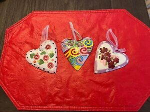 Three Delightfully Designed Heart Ornaments