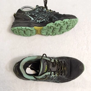 Asics Women's Sz 8.5 Gel-Venture 6 Running Shoes Black/Carbon/Neon Lime - Picture 1 of 5