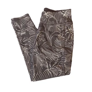 CALIA by Carrie Underwood Gray White Floral Mid-Rise 7/8 Leggings sz M - Picture 1 of 5