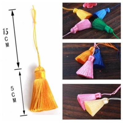 2 X Luxury Silky Tassels DIY Crafts Costume Fringe Trim Fabric Curtain Decor New - Image 1 of 4