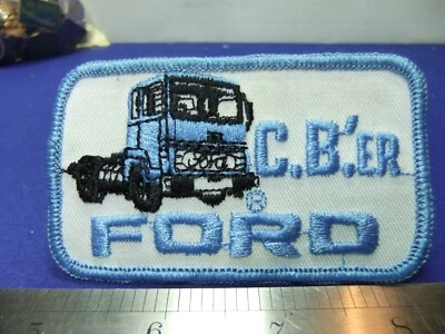Ford patch badge truck cb citizens band radio trucker embroidered cloth 1970s - Image 1 of 2