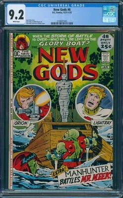 NEW GODS #6 CGC 9.2 NM-WP WHITE PAGES JACK KIRBY COVER & ART DC COMICS 1971-1972 - Image 1 of 2