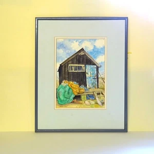 Walberswick Suffolk watercolour painting Juliette Palmer Cockles plus story book - Picture 1 of 10