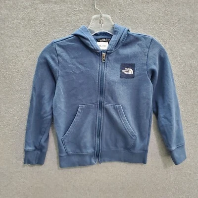 Moletom com capuz The North Face masculino logotipo azul XS zíper completo bolsos de lã - Imagem 1 de 4