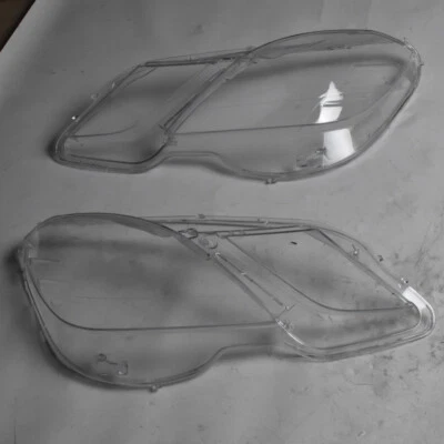 Par de cubiertas de lente de faros para Mercedes Benz Clase E 2009-2013 W212 E350 E500 Foto 1 de 4