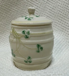Barattolo per marmellata Belleek Green Mark 1965-80 ((C-2)) - Foto 1 di 16