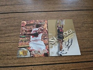 MICHAEL JORDAN 1995-96 FLEER METAL & SCOTT BURRELL 1999 AUTOGRAPHICS AUTO