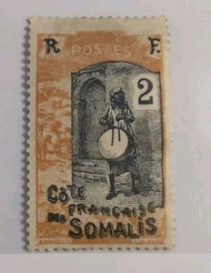 Vintage 1915 Fance Cote Francaise des Somalis 2 Francs Stamp - Picture 1 of 3