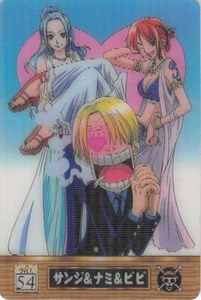 One Piece Trading Card Gumi No.54 Lenticular Sanji / Nefeltari (Nefertari) Vivi - Picture 1 of 2