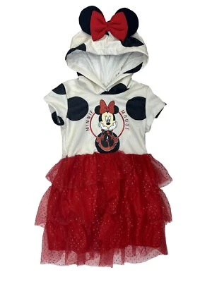 Vestido con Capucha Disney Niñas Minnie Mouse Marfil y Rojo Manga Corta Juegos con disfraces Foto 1 de 2