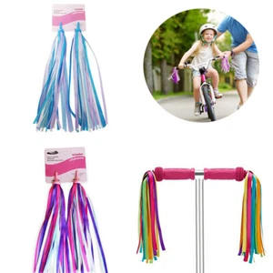 Ribbon Girls Boys Streamers Sparkle Kids Child Scooters Handlebar Bike Tassel - Picture 1 of 22