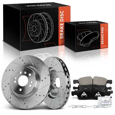 6x Drilled Brake Rotors & Ceramic Brake Pads for Mercedes-Benz ML350 W166 Front - Image 1 of 4