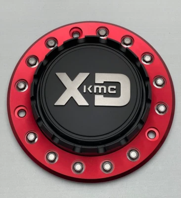 USADO KMC XD Series Negro Satinado con Tapa Central de Rueda Base Roja SIN TORNILLOS M-1050 Foto 1 de 4
