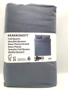Neu IKEA KRAKRISMOTT dunkelblau voll/Doppel/Königin Bettdecke Set mit 2 Kissenbezügen - Bild 1 von 3