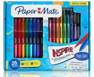 Special Edition Paper Mate InkJoy Gel Pen Flair Felt Tip 26p Journaling Gift Set - Picture 1 of 2