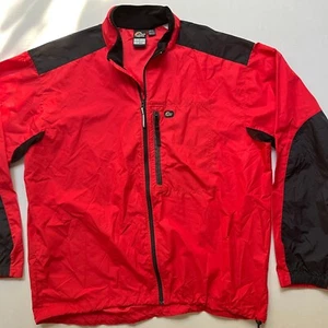 Lowe Alpine Jacket Windbreaker Mens XL Full Zip Red Black Gorpcore Light Vintage - Picture 1 of 7