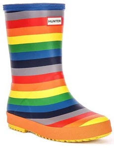 Hunter Kids Wellies Rainbow Waterproof Unisex Multi Colour US 1 - 13 - Picture 1 of 6