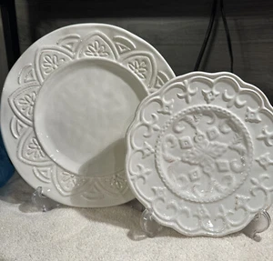 Certified International Winget CIC201 Dinner Plate & Accent Salad Plate Scrolls - Picture 1 of 6