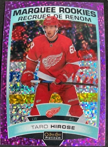 2019-20 O-Pee-Chee Platinum Violet Pixels #198 Taro Hirose 089/399 Detroit Red - Imagen 1 de 2