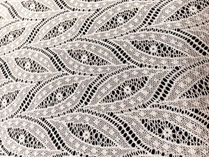 Bestickter elfenbein/cremefarbener Stretch-Spitzenstoff mit Blumenmuster - BTY - Bild 1 von 5