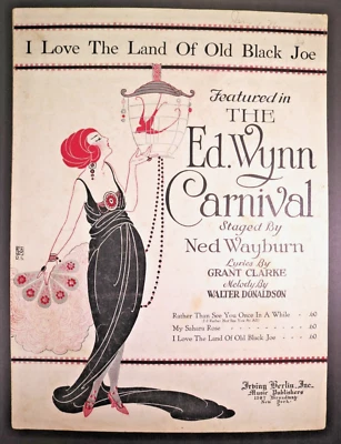 1920 I Love the Land of Old Black Joe partituras de la comedia de Broadway de Ed Wynn Foto 1 de 4