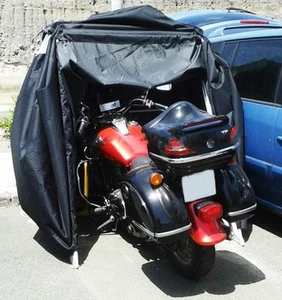 MOTOR CYCLE MOTORCYCE FOLDING COVER GARAGE WATERPROOF SHELTER SCOOTER STORAGE - Picture 1 of 8