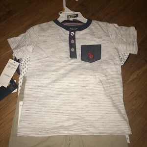 U. S. Polo Assn. Shirt And Short Set, 3 Piece, Size L(6) - Picture 1 of 6