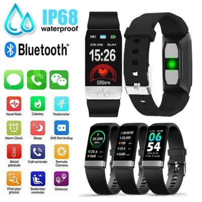 Smart Bracelet Watch Body Temp / Heart Rate / Blood Pressure / SPO2 Blood Oxygen - Image 1 of 4
