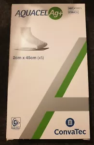 Aquacel Ag+ Extra Verstärker Hydrofiber Verband 2cm x 45cm 413571 (x5) - Bild 1 von 3