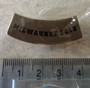 Rare Harley - Davidson 2013 110th Anniversary Of Harley Chrome Pin Badge New - Bild 1 von 1