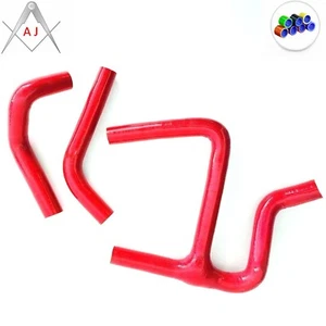 Red For Kawasaki KX250 KX250X 2021 2022 2023 Silicone Radiator Coolant Hose - Picture 1 of 3