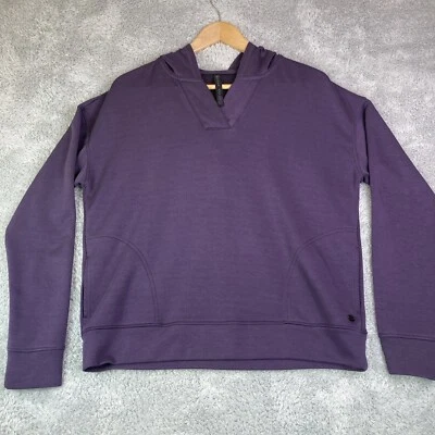 Gaiam Women’s Hoodie Medium Purple Lightweight Silky Liner Yoga Stretch Boxy — 第 1/4 张图片