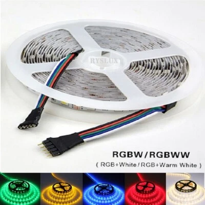 5m LED Stripe 12V 24V Dimmbar RGB RGB+WW RGBW RGBWW SMD5050 IP65 Streifen Band - Bild 1 von 4