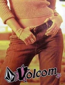VOLCOM surf skateboard 2001 aXtion girls promo poster Flawless New Old Stock - Picture 1 of 1