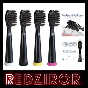 Soft Charcoal Nylon Electric Toothbrush Heads - 4 Count for Gentle Cleaning - Picture 1 of 9