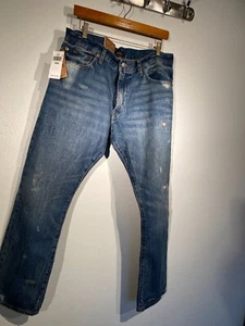 Neu mit Etikett Polo Ralph Lauren Varick SLIM STRAIGHT Denim Jeans 34" Taille - 28,75" Länge - Bild 1 von 24