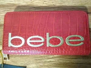 BEBE  Zip Around Full Size Wallet      Candy Apple      New $49      (GT004K) - Picture 1 of 8