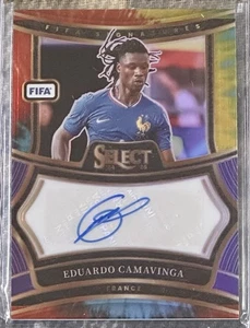 2024-25 Panini Select FIFA Eduardo Camavinga Tie-Dye Prizm Auto 16/25 - Bild 1 von 2