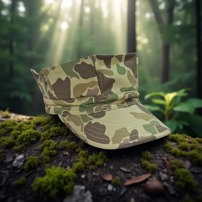 Cubierta de 8 puntos USMC / USN P1942 piel de rana camuflaje verde Foto 1 de 4