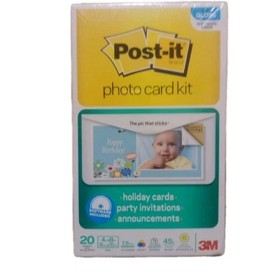 Post-it Photo Holiday Card Kit 4 X 8" Semi Gloss Sticky Picture Paper & Software - Image 1 of 3