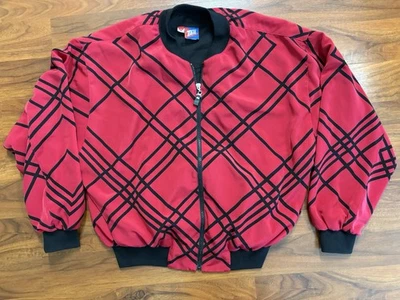 Винтажный хвост куртка гольф Argyle печать красный черный размер M все над печатью - Изображение 1 из 4