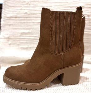 Sonoma Lenora Damen Stiefeletten Absatz Schuhe 6,5M Cognac Stretch und Reißverschluss - Bild 1 von 6