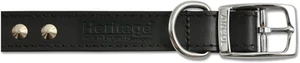 Leather Stud Collar Black 35-43Cm Size 4 - Picture 1 of 12