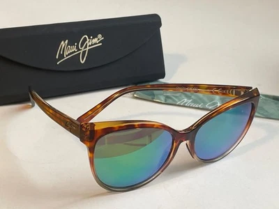 Gafas de sol polarizadas Maui Jim Olu 537-10A verde tortuga/maui espejo vidrio Foto 1 de 4
