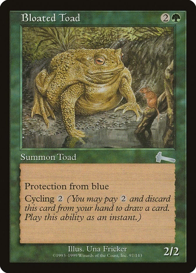 Bloated Toad 97 LP Normal Urza's Legacy MTG EN - Image 1 of 1