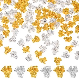 50-Pack 6.5mm x 6.8mm ( W x H ) Flower Stamen Alloy for Crafts [Silver, Gold] - Picture 1 of 6